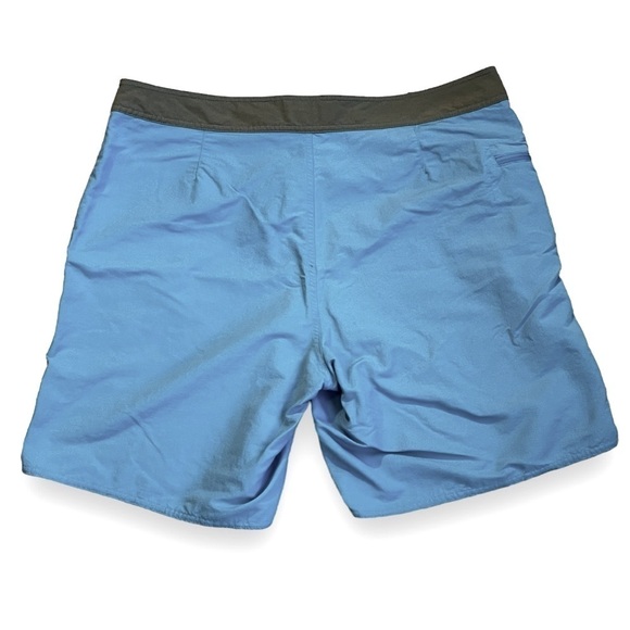 Patagonia Nylon Wavefarer Board Shorts 19" Swim Trunks Blue Unlined Beach SZ 38 - Picture 6 of 8